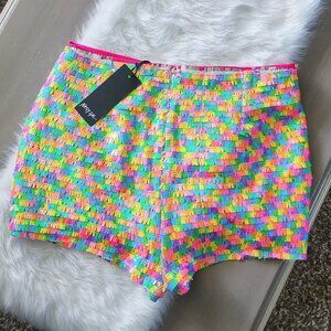 NastyGal Rainbow Sequin Knicker Short